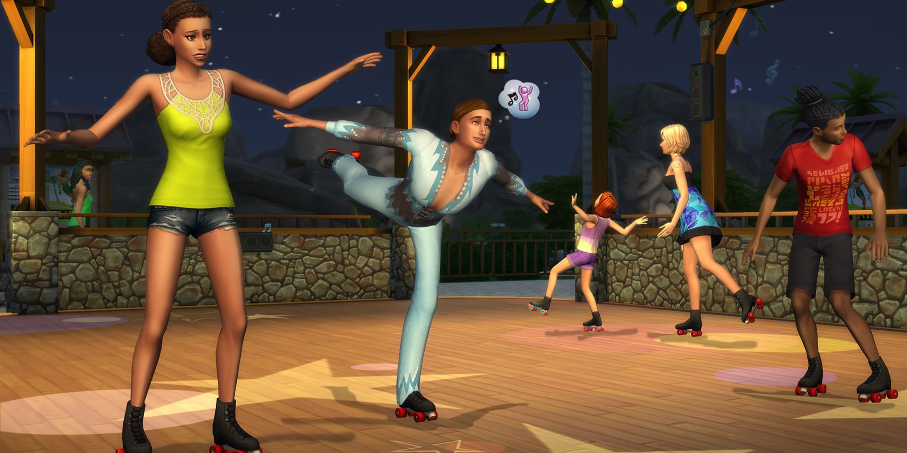 The Sims 4 Seasons roller skating