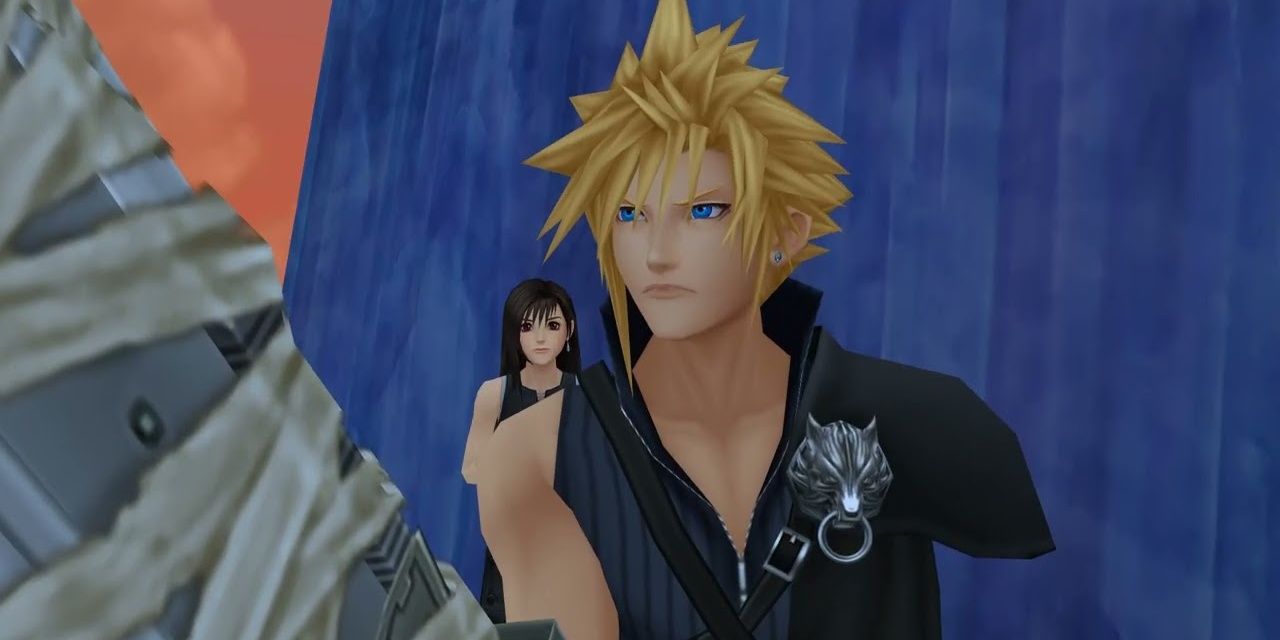 Tifa and Cloud in Kingdom Hearts 2