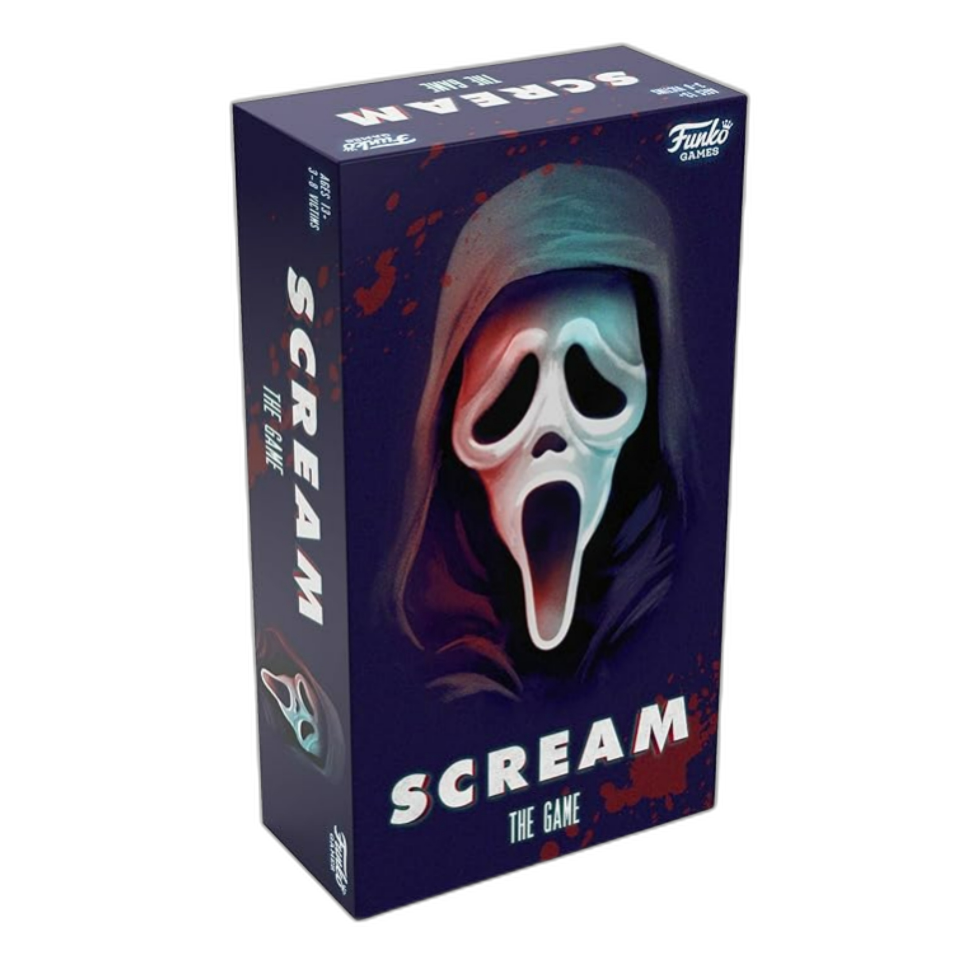 Funko Scream Party game depicting the scream logo and iconic Ghostface mask.