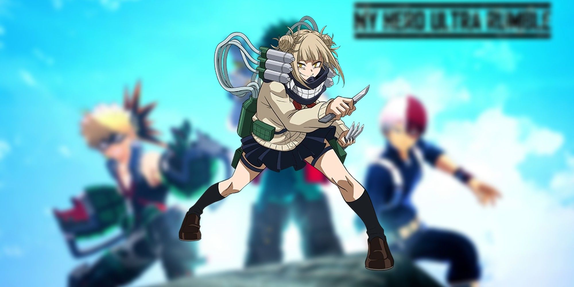 toga in front of the my hero ultra rumble cover