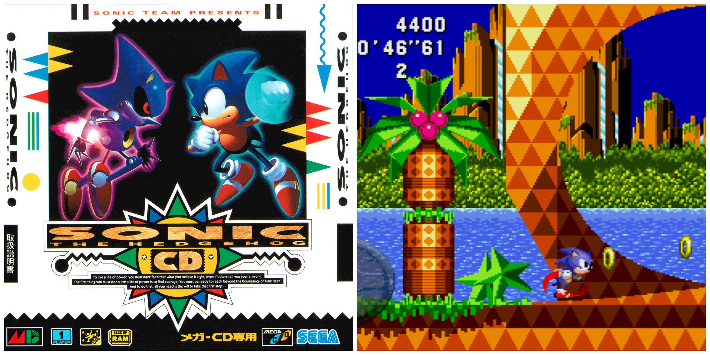 JP cover of Sonic CD, plus screenshot