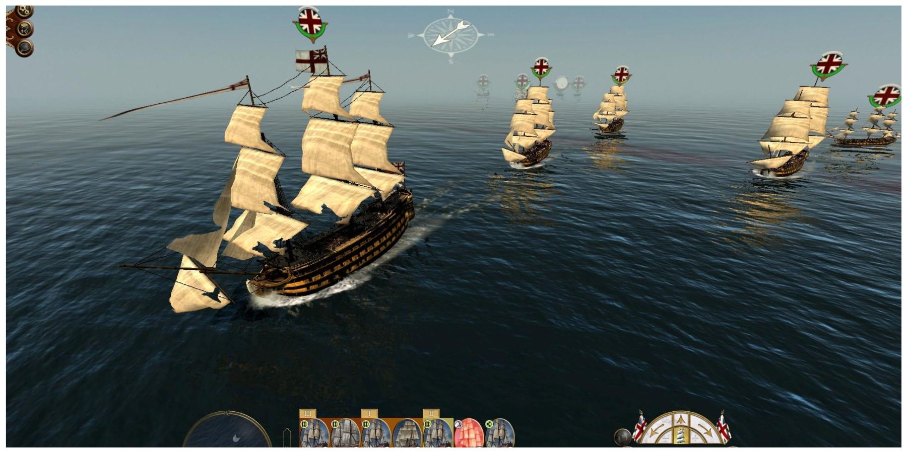 Early naval items sailing within the same course