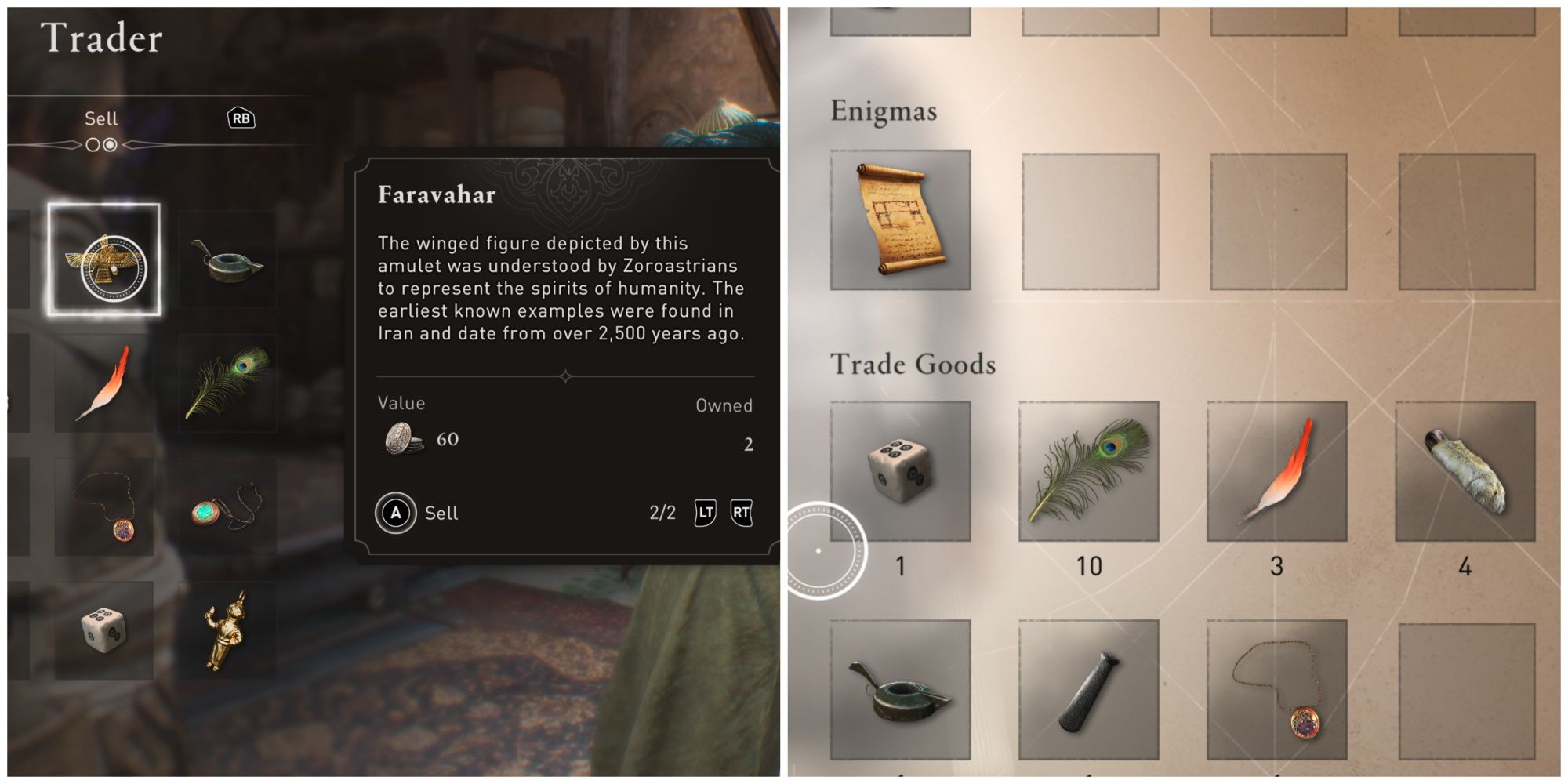 deciding what to sell in assassin's creed mirage