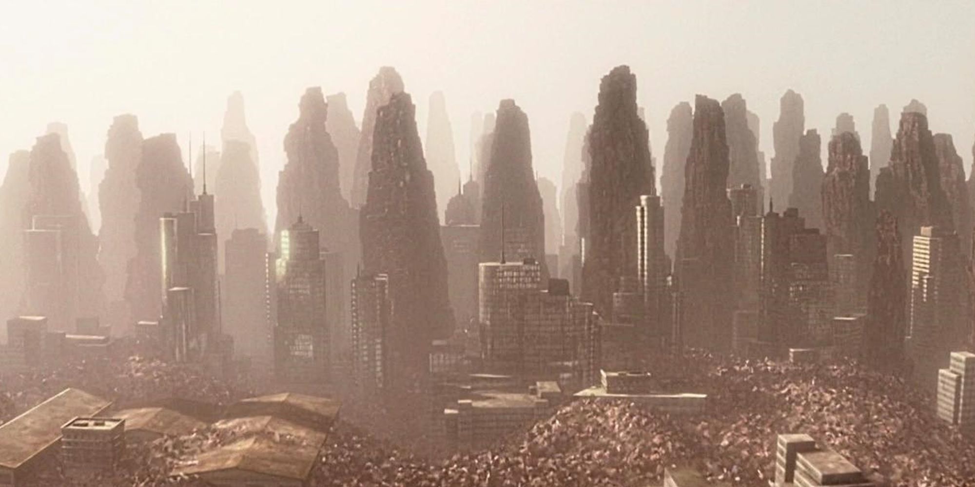 Trash skyscrapers in WALL-E