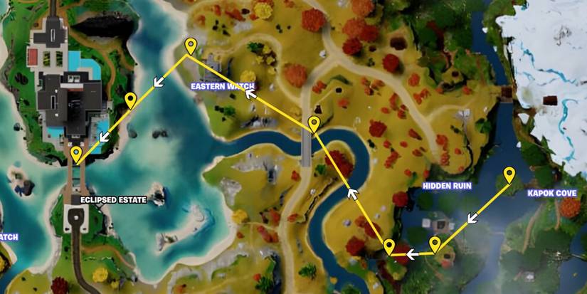 map showing all token locations