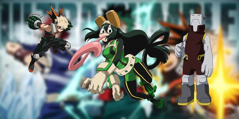 Cementoss, Bakugo, and Tsuyu