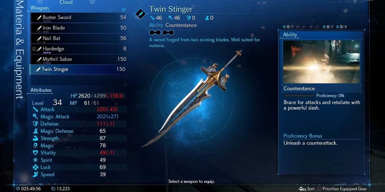 Twin Stinger in Final Fantasy 7 Remake