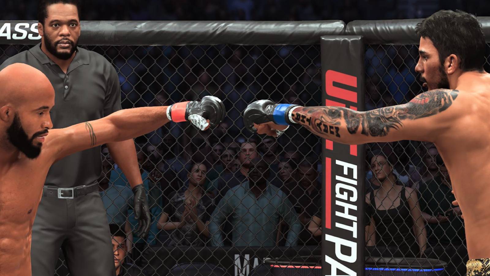 UFC 5 Johnson and Pantoje touching gloves