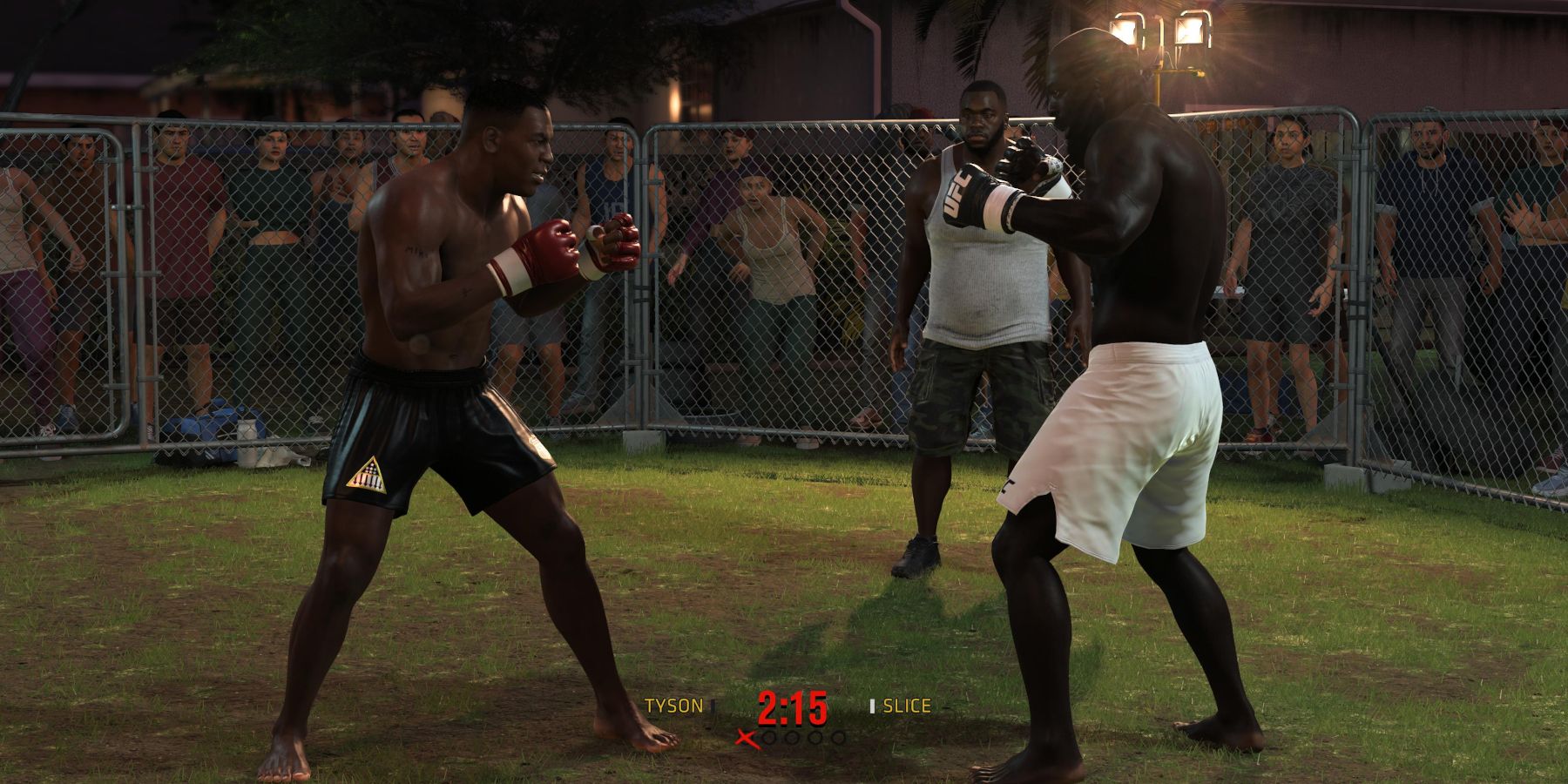 UFC 5 Tyson and Kimbo fighting in the backyard arena