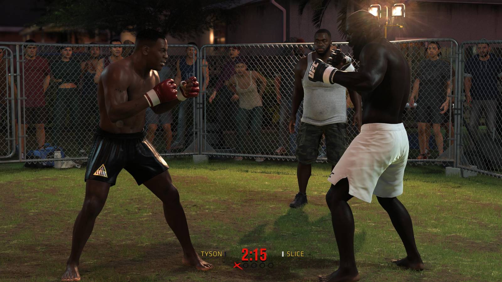 UFC 5 Tyson and Kimbo fighting in the backyard arena