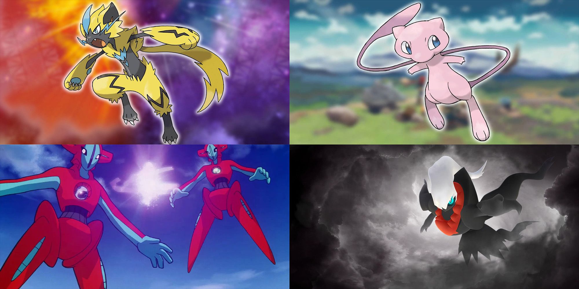 Four Mythical Pokemon From Different Generations