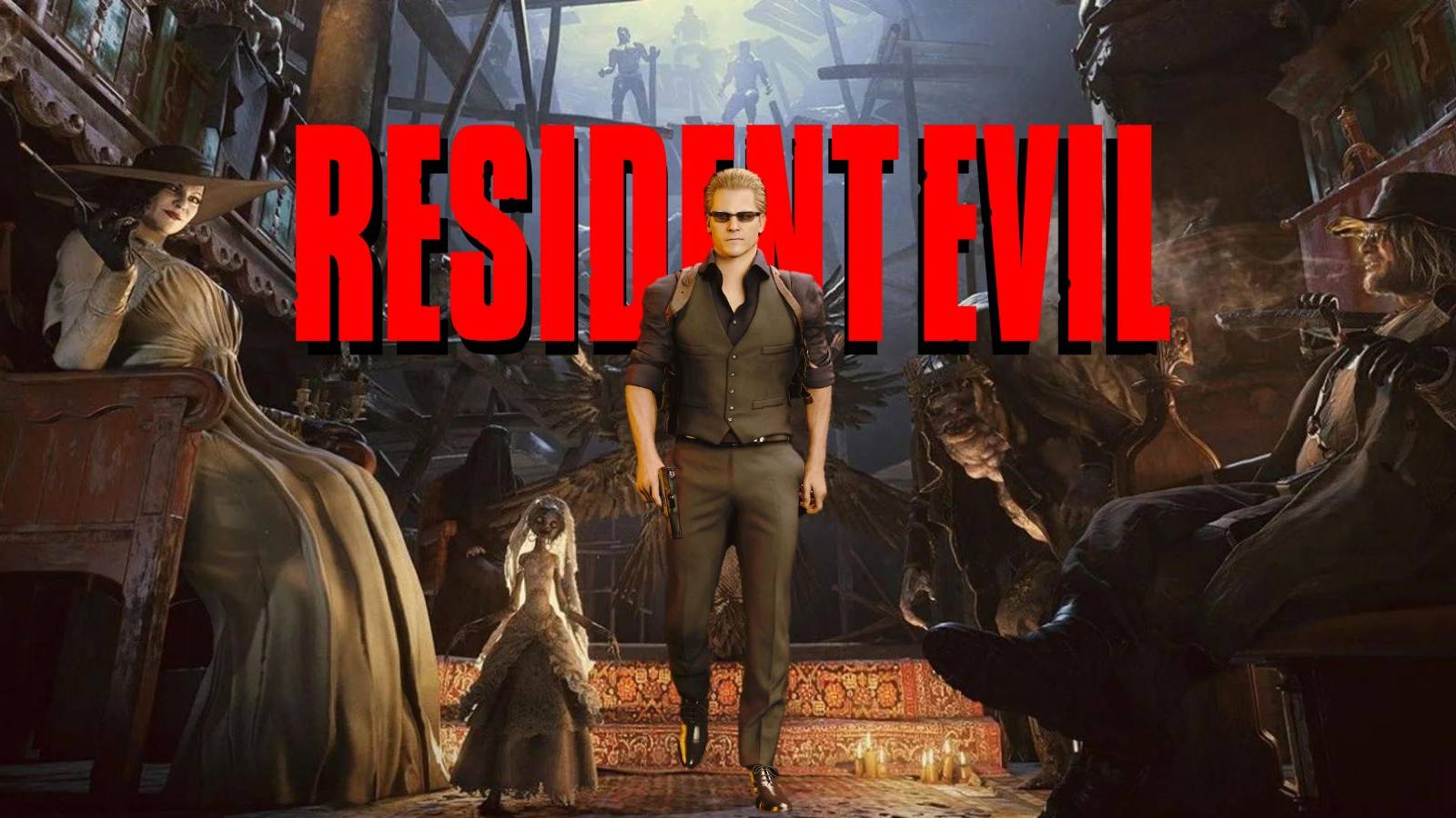 Albert Wesker with Four Lords in Resident Evil Village