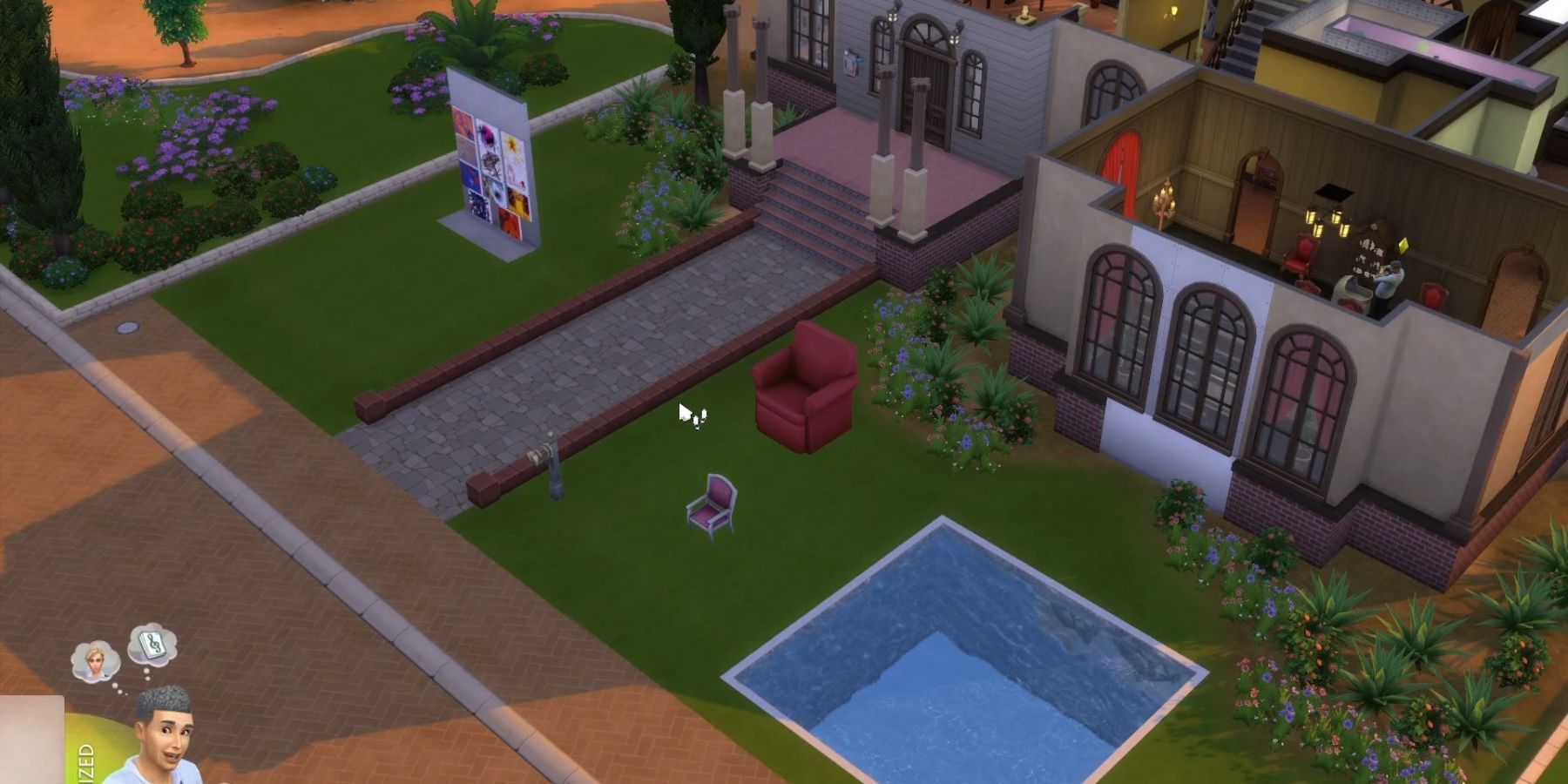 a sofa and a chair the sims 4