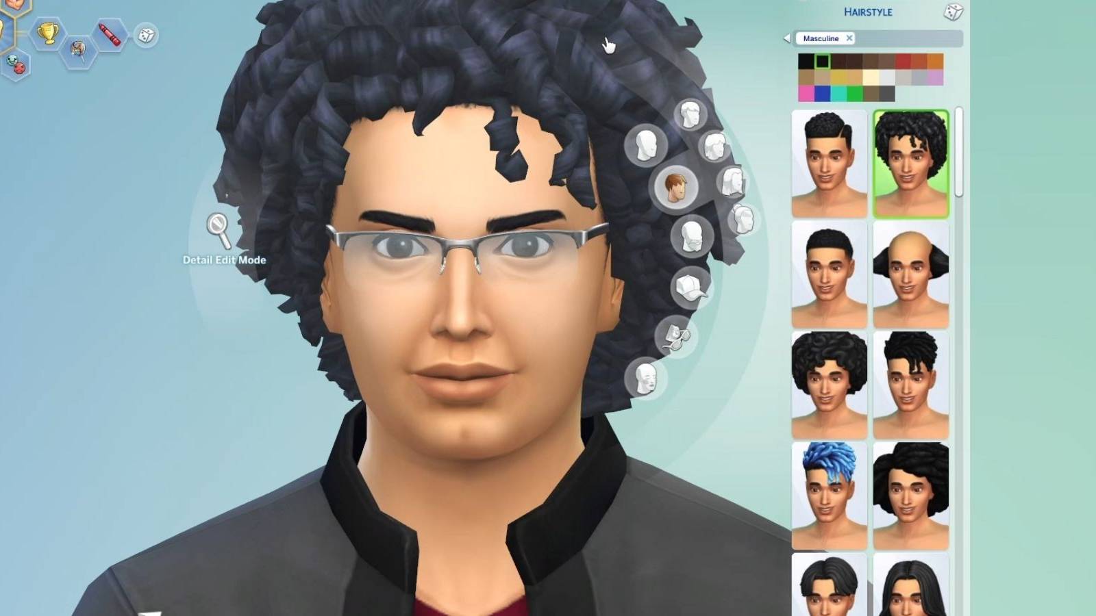 a sim with curly hair the sims 4