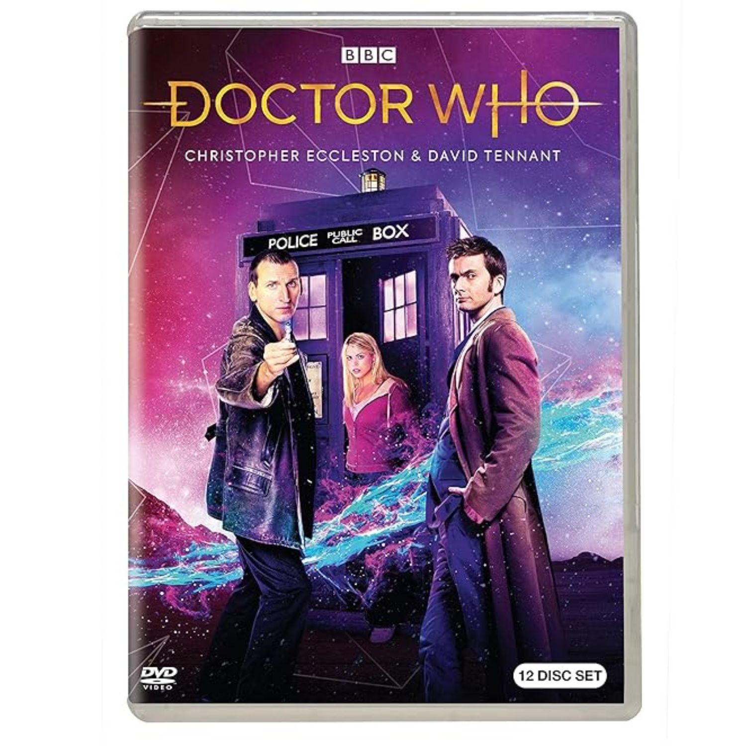 Doctor Who: capa da coleção de DVDs de Christopher Eccleston e David Tennant