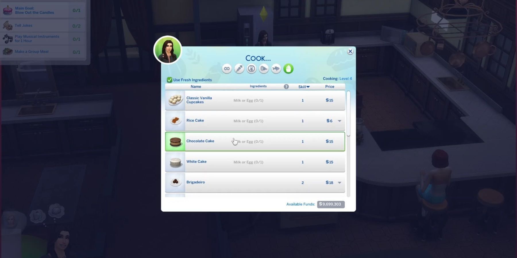how to make a birthday cake the sims 4