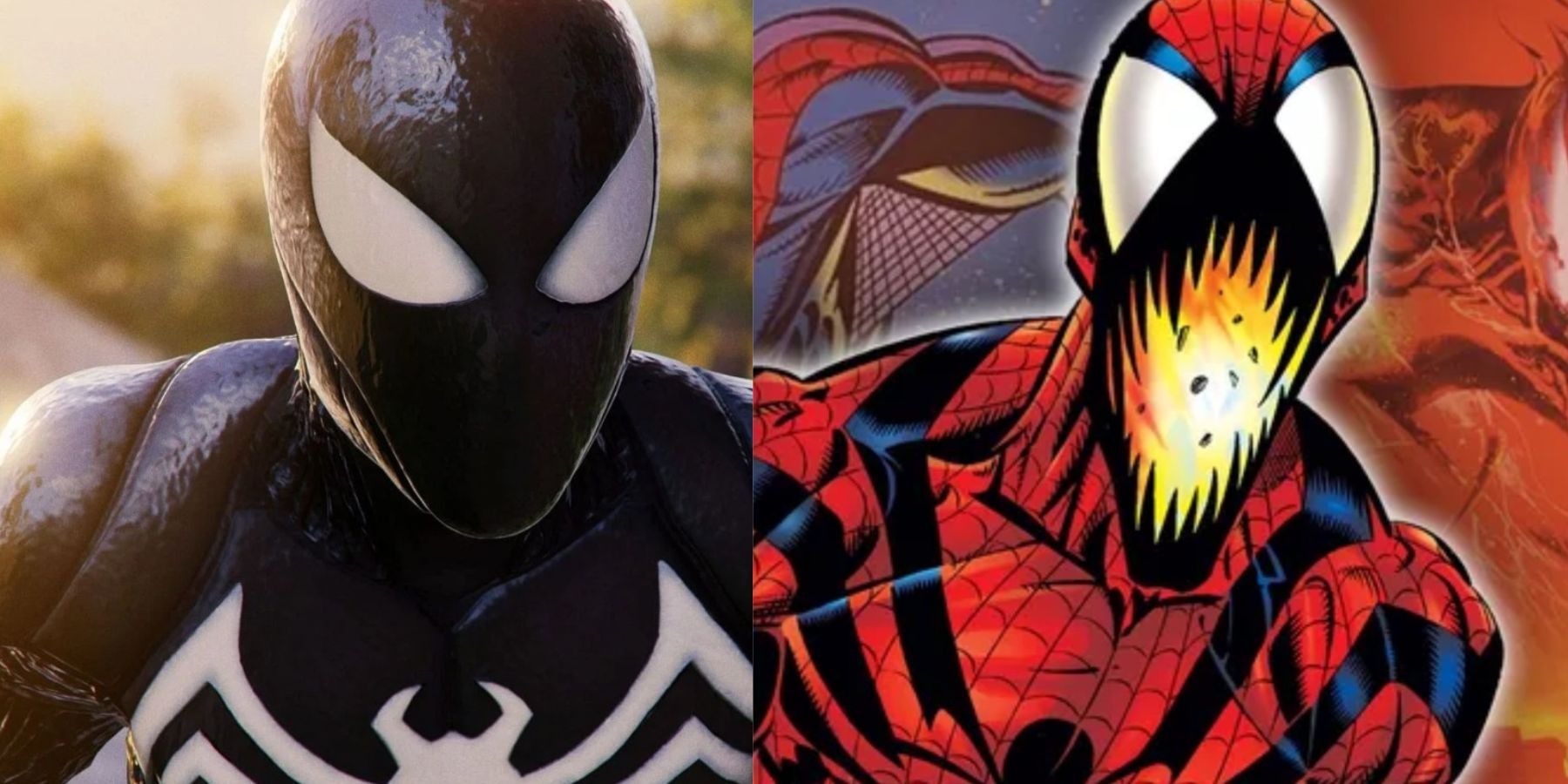 Black Suit Spider-Man. Spider-Carnage.