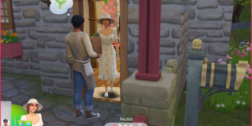 delivery boy and a female sim the sims 4