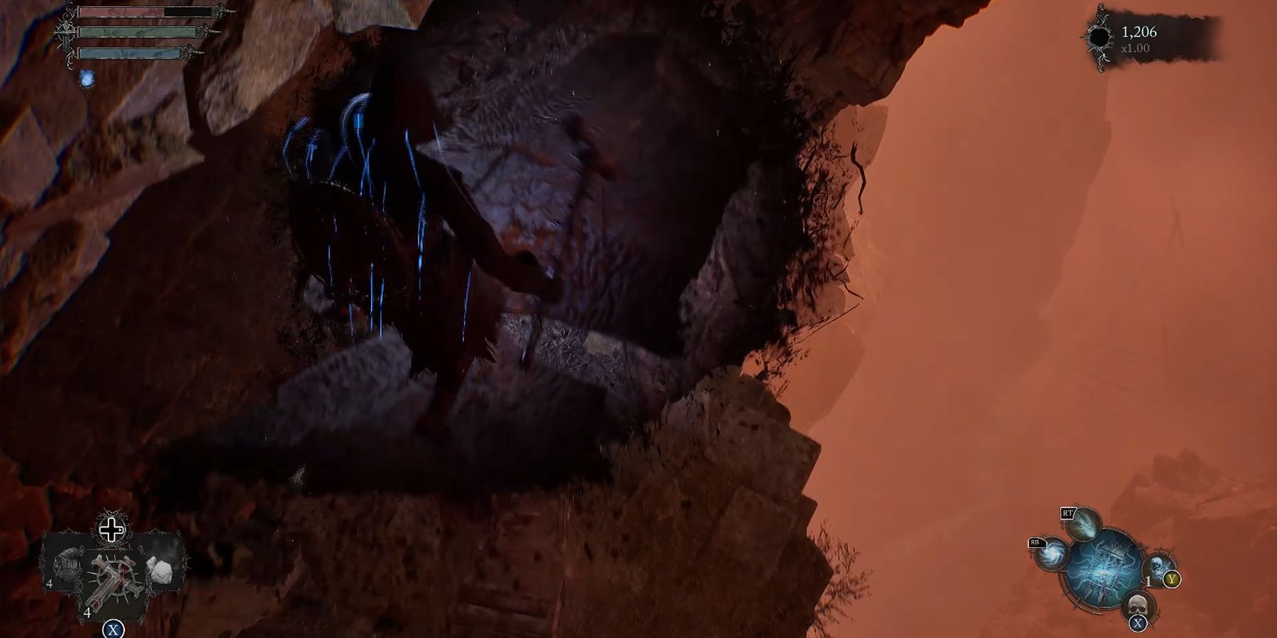 use umbral lamp to proceed forward in lords of the fallen