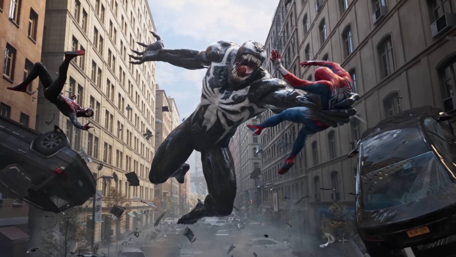 venom fighting peter parker spiderman 2