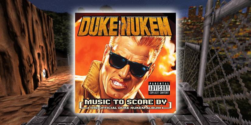 A double-barreled rocket launcher on a rocky path with a glowing album in front of it