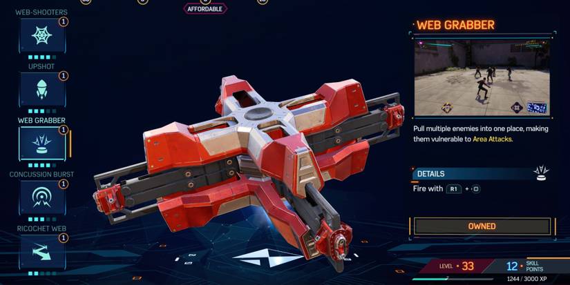 Web Grabber gadget in Marvel's Spider-Man 2