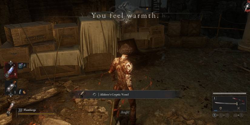 what does you feel warmth mean in lies of p