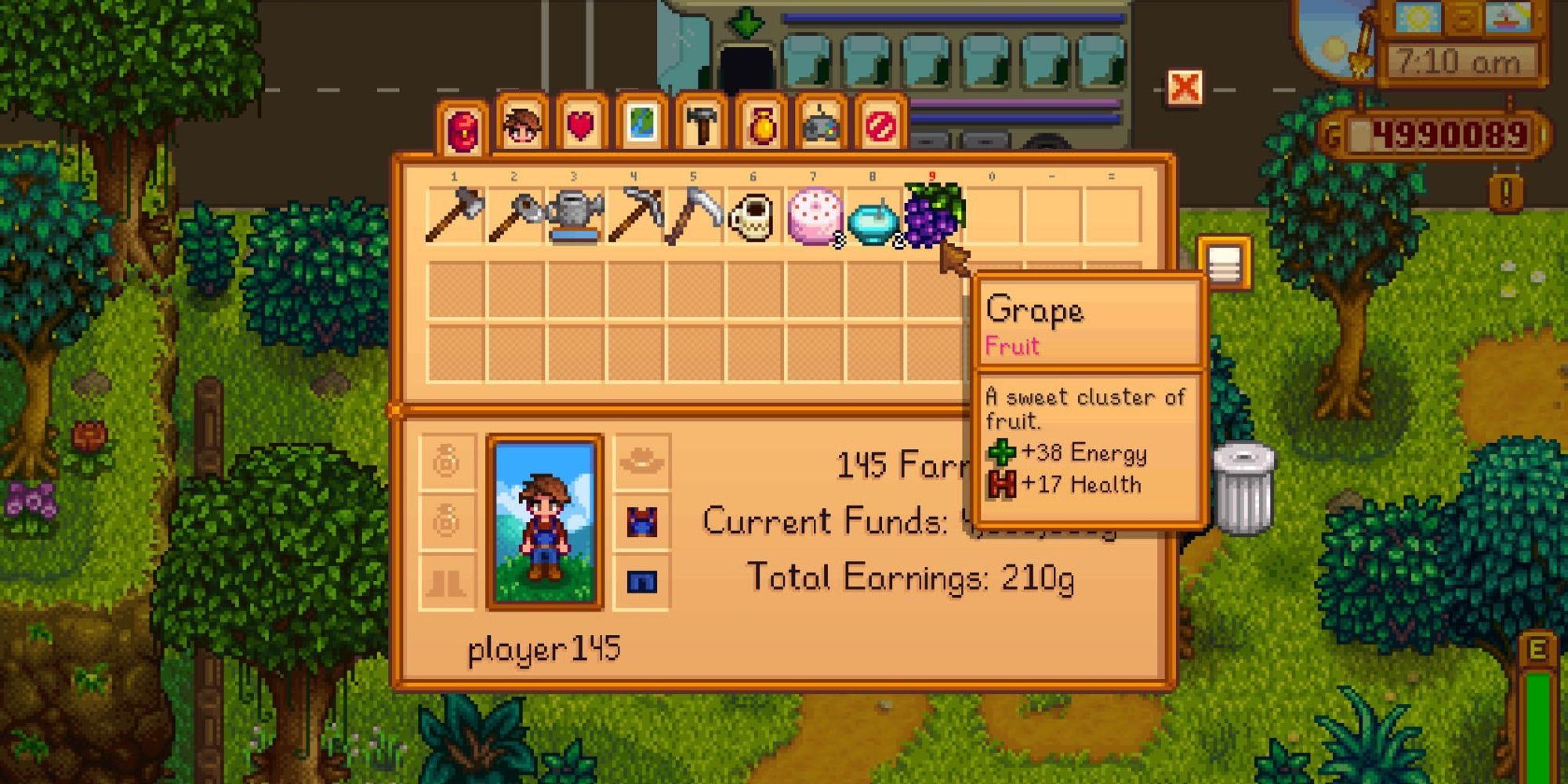 where to find grapes stardew valley