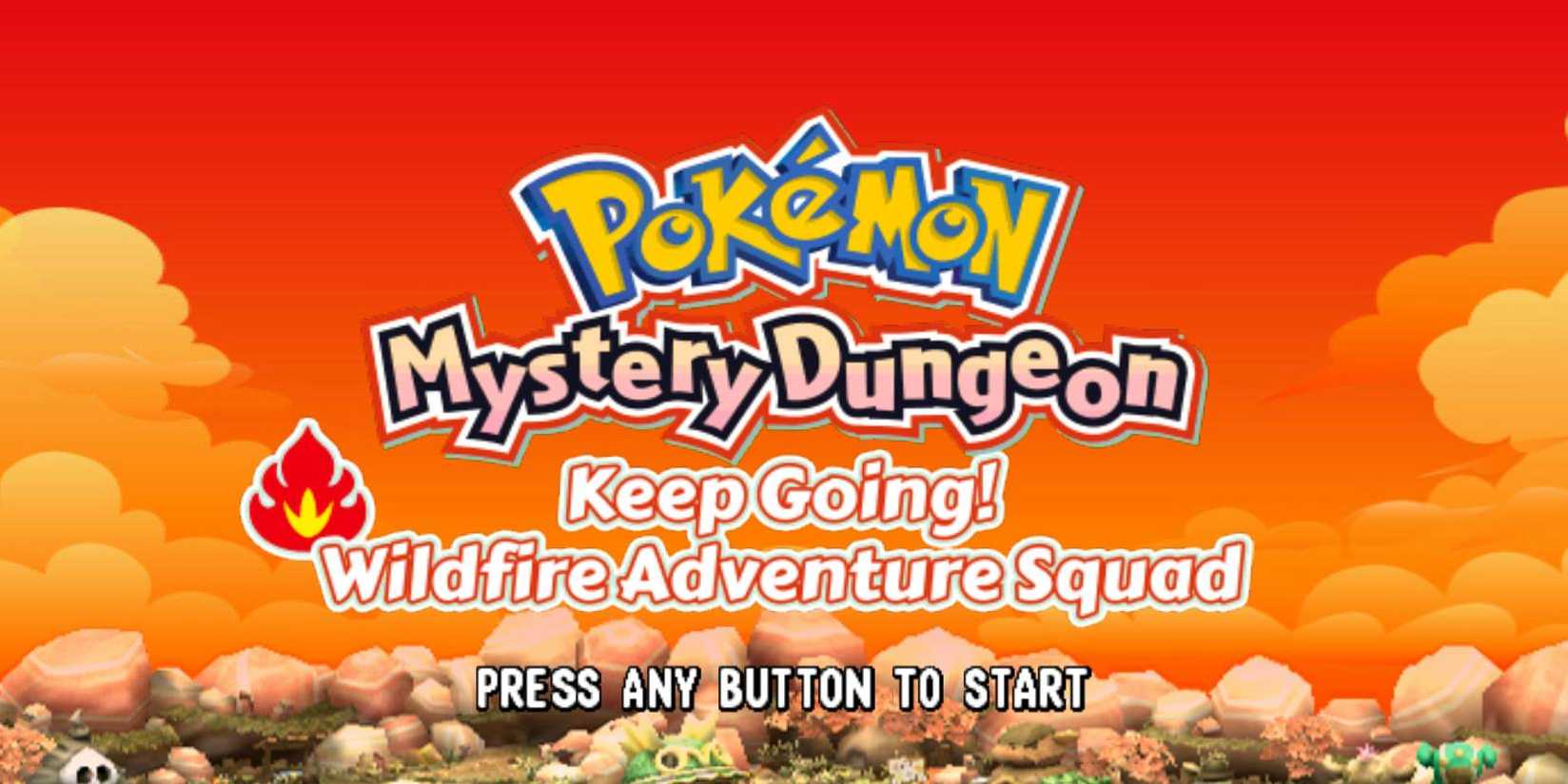 Pokemon Mystery Dungeon Wildfire Adventure Squad Wii Main Screen