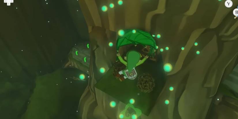 link using the deku leaf in the wind waker