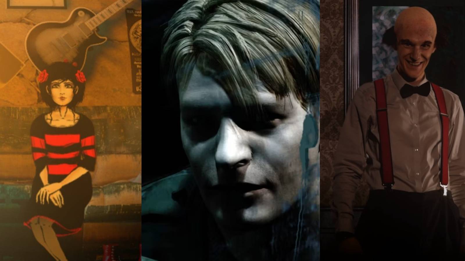 Split image Lorelai Silent Hill 2 and At Dead of Night