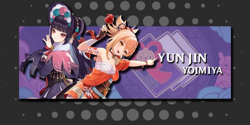 yun jin and yoimiya pair in genshin imapct