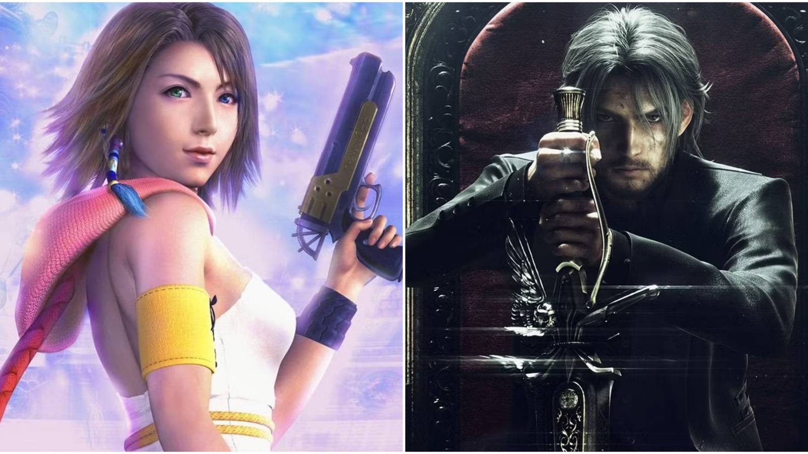 Yuna in Final Fantasy X-2 and Noctis in Final Fantasy 15