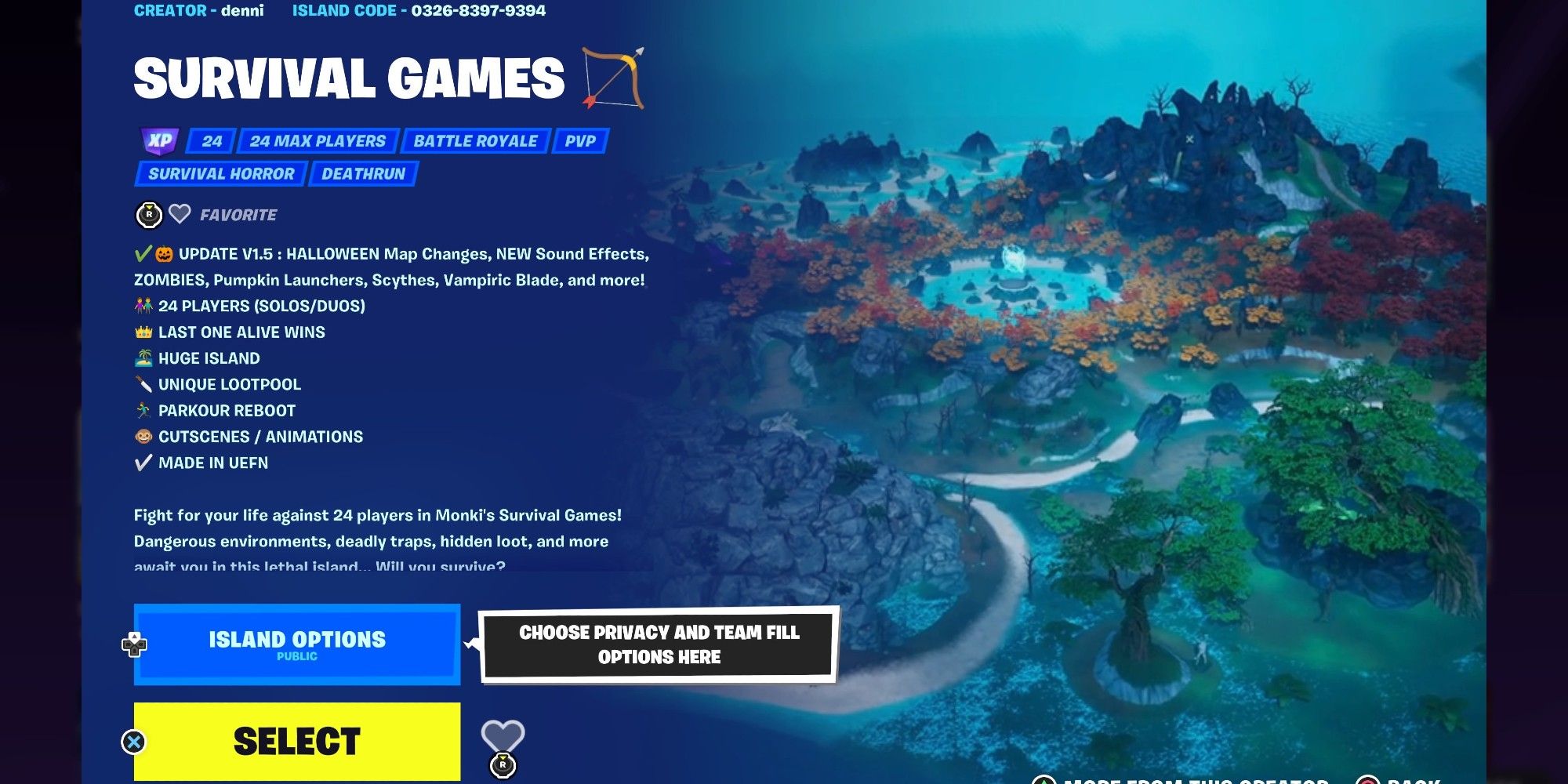 Survival Games map