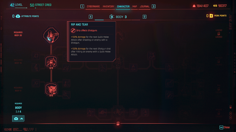 Cyberpunk 2077 Best Perks 2.0 Update Rip And Tear