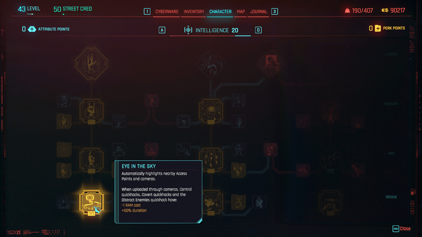 Cyberpunk 2077 Best Perks 2.0 Update Eye In The Sky