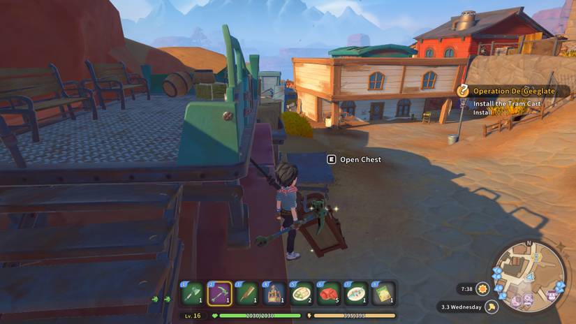 A hidden chest in My Time At Sandrock