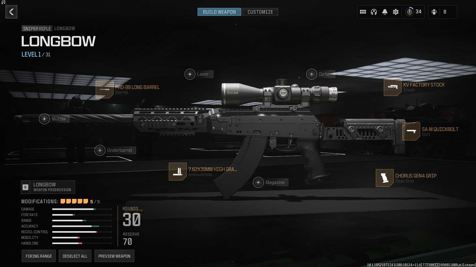 Long range build for the Longbow in MW3
