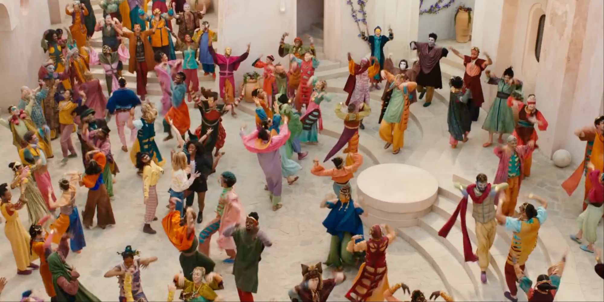 A dance scene on Aladna in The Marvels