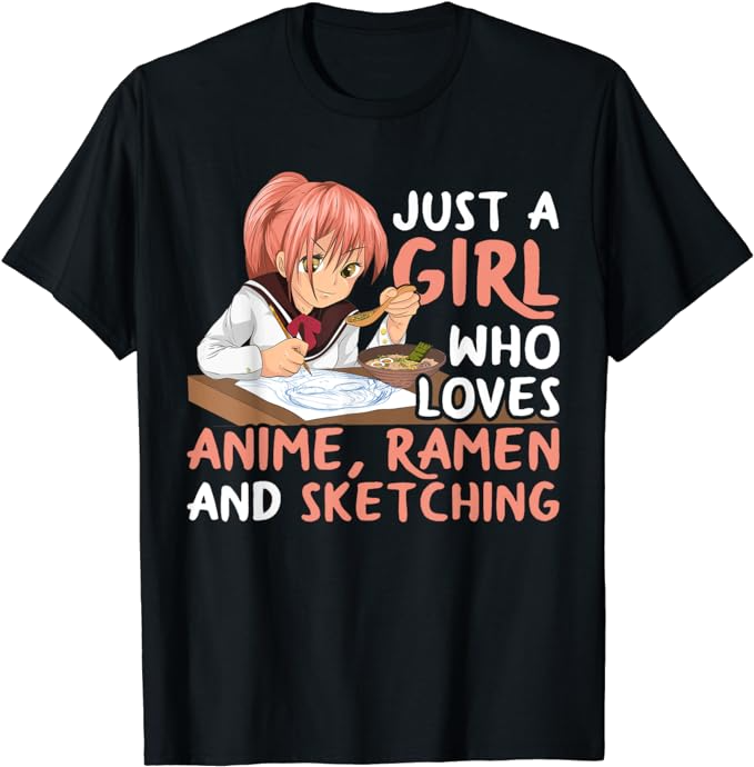 Just a girl anime t-shirt