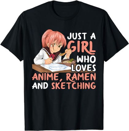 Just a girl anime t-shirt