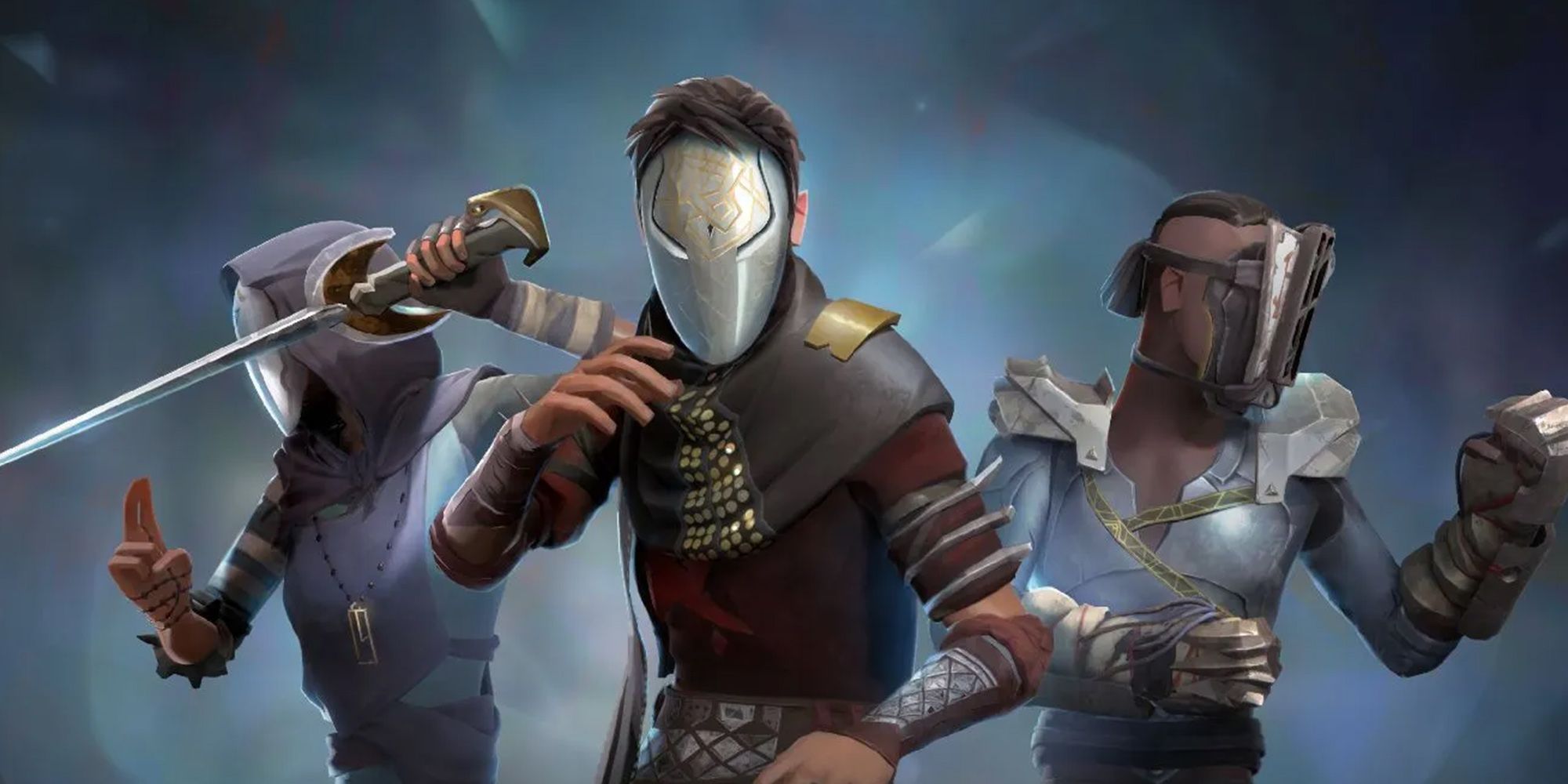 Absolver - Example Showing Three Characters With Three Different Fighting Typs