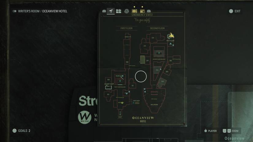 Alan Wake 2 oceanview hotel map1