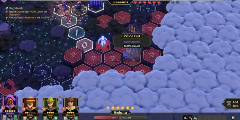 For The King 2: the Rescue Grizelle from Prison Cart in the Grassland objective