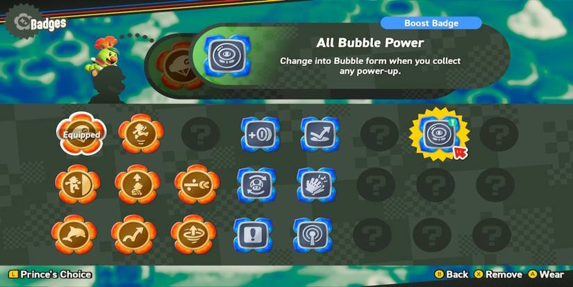 All Bubble Power Badge in Super Mario Bros. Wonder