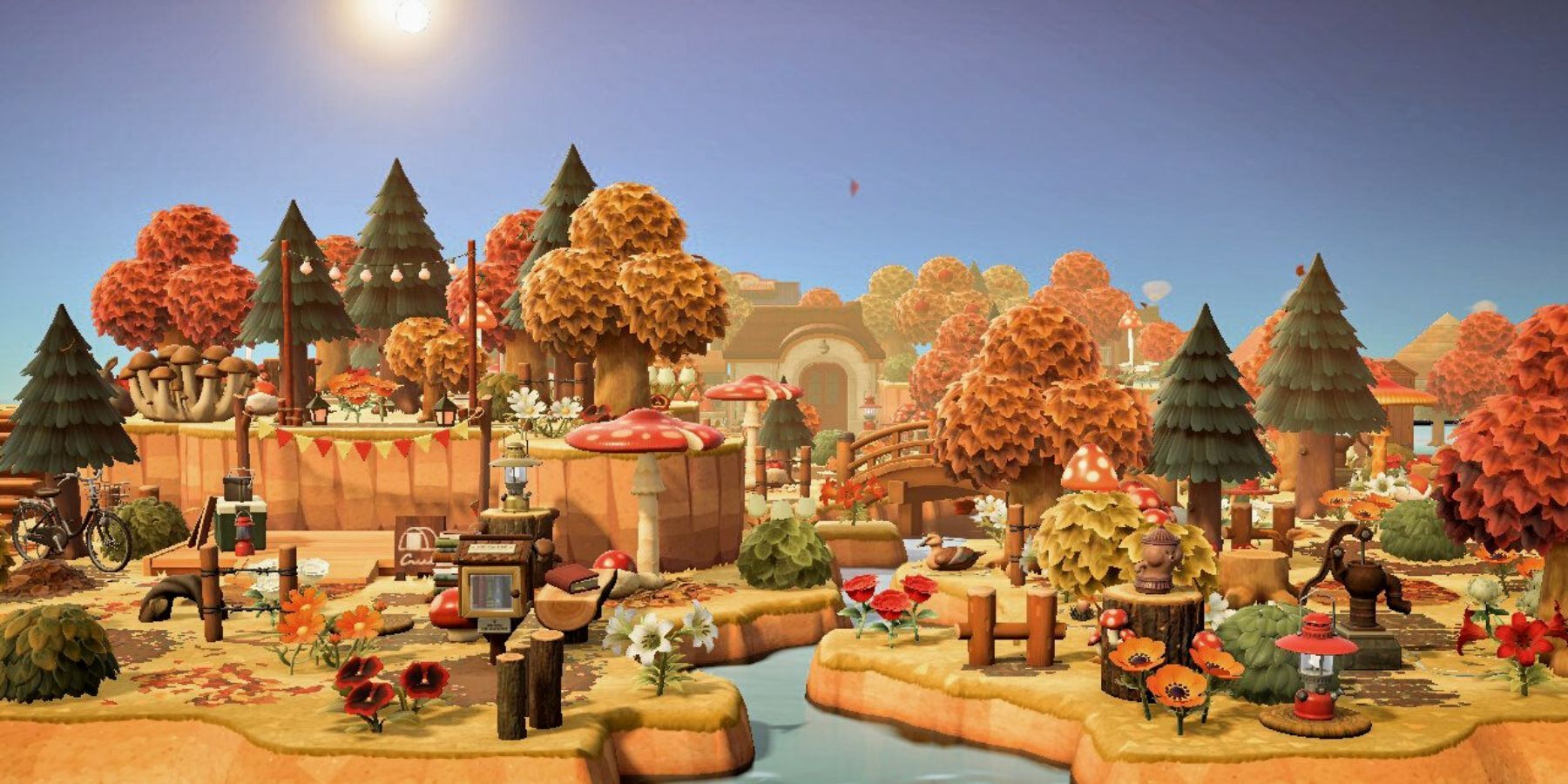 Animal Crossing New Horizons Island in Fall