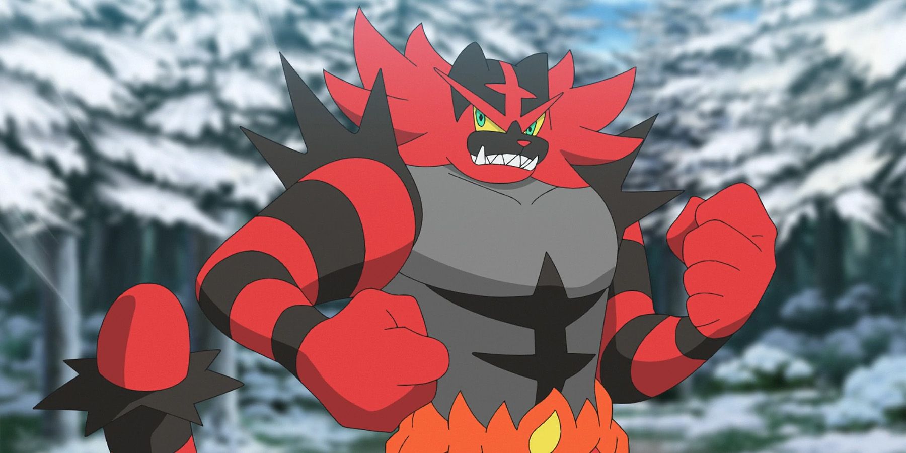 Ash's Incineroar in Pokemon anime