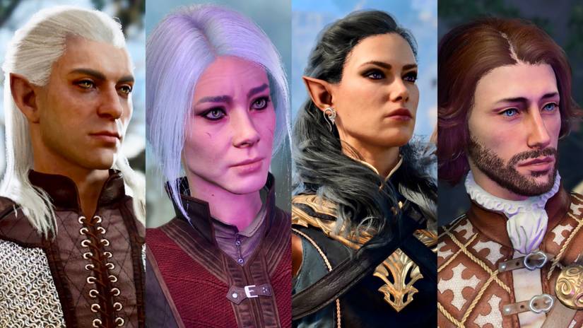 baldur's gate 3 tav geralt ciri yen and jaskier