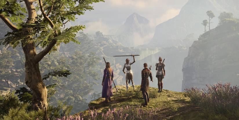 baldurs gate 3 characters celebrating