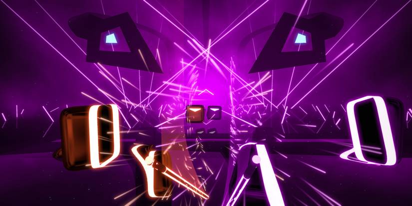 Beat Saber purple and red blocks